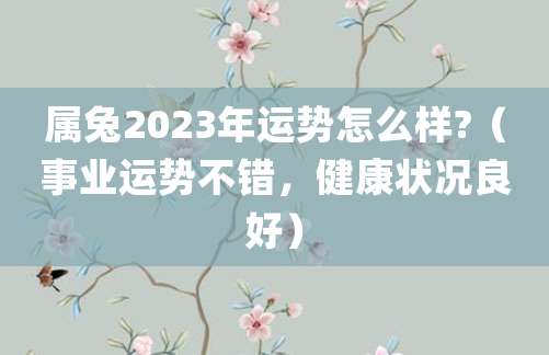 属兔2023年运势怎么样?(事业运势不错,健康状况良好)