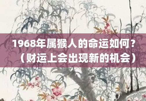 1968年属猴人的命运如何?(财运上会出现新的机会)