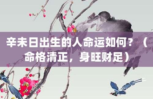 辛未日出生的人是什么命？（命格清正，身旺财足）